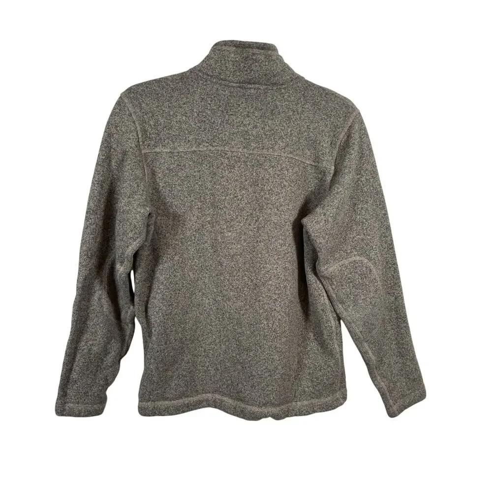 The North Face Fleece Pullover Men Medium Brown Gordon Lyons Quarter Zip Sweater